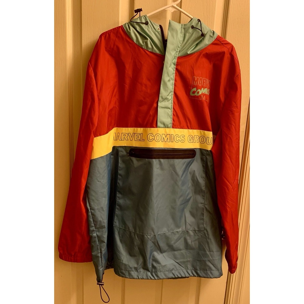 Make Mine Marvel Colorblock Marvel Comics Windbreaker XL‎
